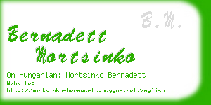 bernadett mortsinko business card